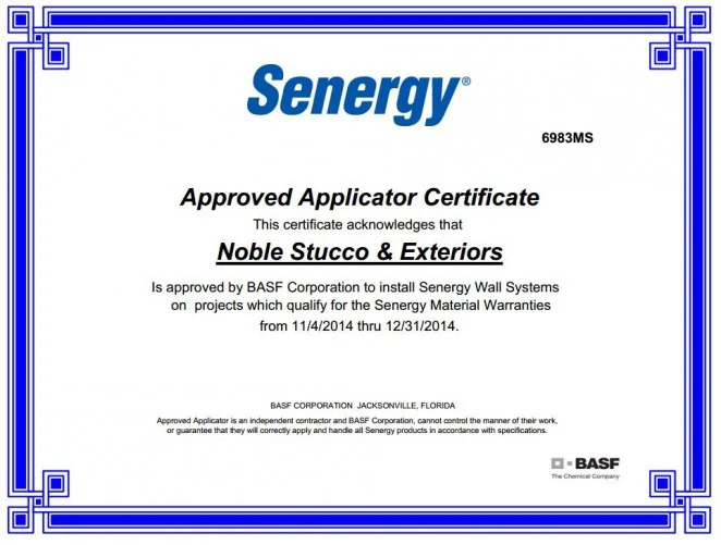 Senergy certificate