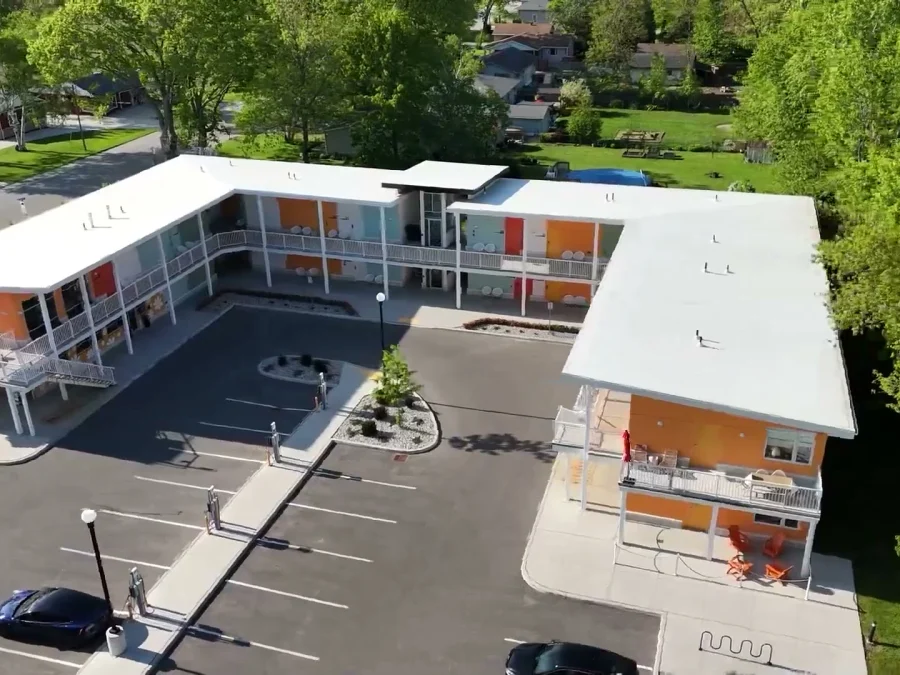 Grove Motor Lodge Motel Drone Footage